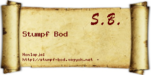 Stumpf Bod névjegykártya